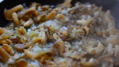 жульен с вешенками и баклажанами