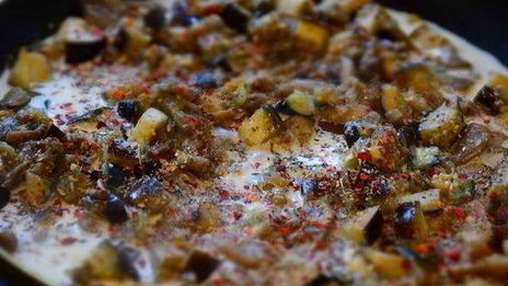 жульен с вешенками и баклажанами