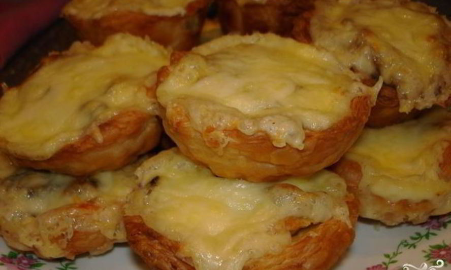 Рецепт жульена в корзиночках из теста