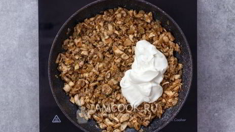 жульен в тарталетках с грибами и сыром